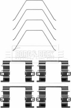 Borg & Beck BBK1617 - Комплектуючі, колодки дискового гальма autocars.com.ua