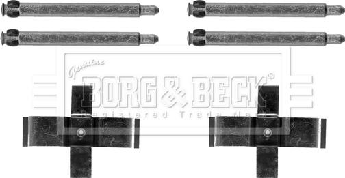 Borg & Beck BBK1619 - Комплектуючі, колодки дискового гальма autocars.com.ua
