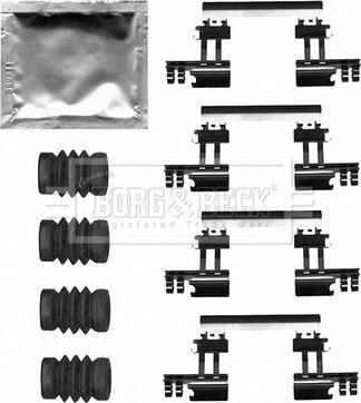 Borg & Beck BBK1631 - Комплектуючі, колодки дискового гальма autocars.com.ua