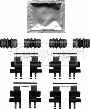 Borg & Beck BBK1645 - Комплектуючі, колодки дискового гальма autocars.com.ua