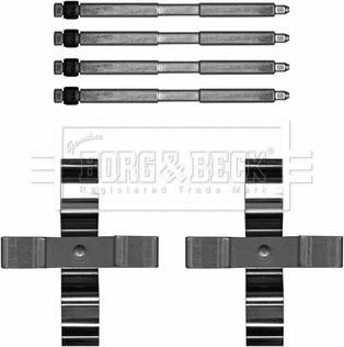 Borg & Beck BBK1652 - Комплектуючі, колодки дискового гальма autocars.com.ua