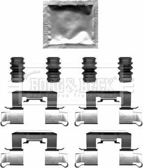 Borg & Beck BBK1659 - Комплектуючі, колодки дискового гальма autocars.com.ua