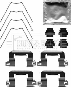 Borg & Beck BBK1665 - Комплектуючі, колодки дискового гальма autocars.com.ua