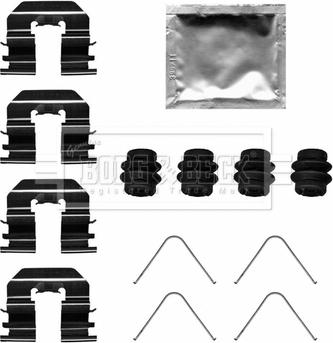 Borg & Beck BBK1673 - Комплектуючі, колодки дискового гальма autocars.com.ua