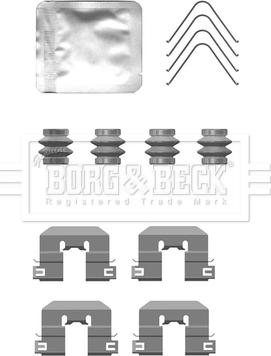 Borg & Beck BBK1695 - Комплектуючі, колодки дискового гальма autocars.com.ua