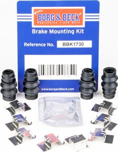 Borg & Beck BBK1730 - Комплектуючі, колодки дискового гальма autocars.com.ua