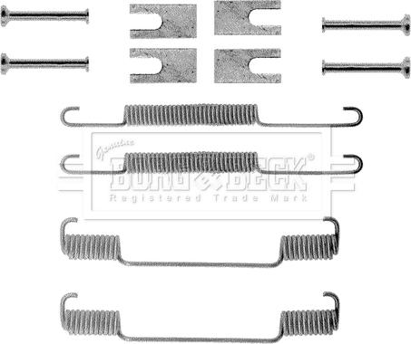 Borg & Beck BBK6001 - Комплектуючі, барабанний гальмівний механізм autocars.com.ua