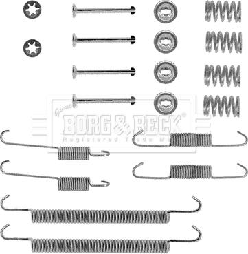 Borg & Beck BBK6004 - Комплектуючі, барабанний гальмівний механізм autocars.com.ua