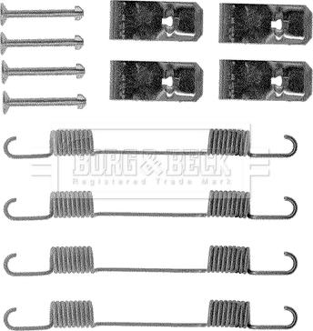 Borg & Beck BBK6011 - Комплектуючі, барабанний гальмівний механізм autocars.com.ua