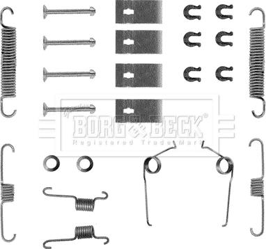 Borg & Beck BBK6013 - Комплектуючі, барабанний гальмівний механізм autocars.com.ua