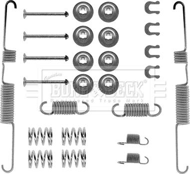 Borg & Beck BBK6015 - Комплектуючі, барабанний гальмівний механізм autocars.com.ua