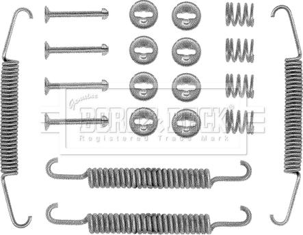 Borg & Beck BBK6017 - Комплектующие, барабанный тормозной механизм avtokuzovplus.com.ua