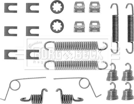 Borg & Beck BBK6018 - Комплектуючі, барабанний гальмівний механізм autocars.com.ua