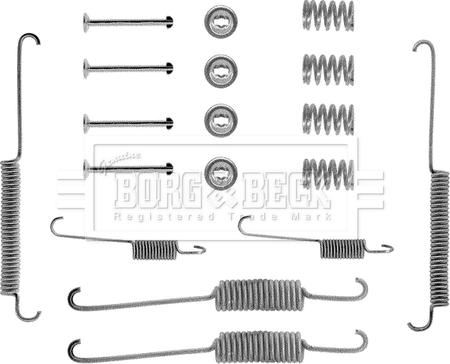 Borg & Beck BBK6034 - Комплектуючі, барабанний гальмівний механізм autocars.com.ua