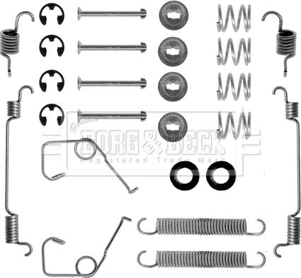 Borg & Beck BBK6038 - Комплектуючі, барабанний гальмівний механізм autocars.com.ua