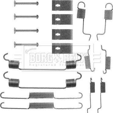 Borg & Beck BBK6054 - Комплектуючі, барабанний гальмівний механізм autocars.com.ua