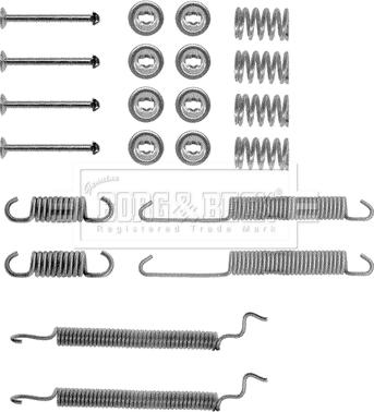 Borg & Beck BBK6058 - Комплектуючі, барабанний гальмівний механізм autocars.com.ua