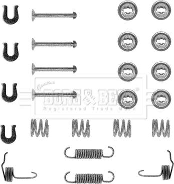 Borg & Beck BBK6062 - Комплектуючі, барабанний гальмівний механізм autocars.com.ua