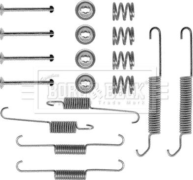 Borg & Beck BBK6087 - Комплектуючі, барабанний гальмівний механізм autocars.com.ua