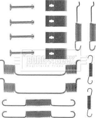 Borg & Beck BBK6096 - Комплектуючі, барабанний гальмівний механізм autocars.com.ua