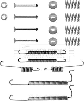 Borg & Beck BBK6115 - Комплектуючі, барабанний гальмівний механізм autocars.com.ua