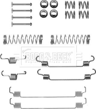 Borg & Beck BBK6166 - Комплектующие, барабанный тормозной механизм avtokuzovplus.com.ua