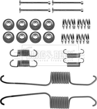 Borg & Beck BBK6302 - Комплектуючі, барабанний гальмівний механізм autocars.com.ua