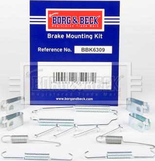 Borg & Beck BBK6309 - Комплектующие, барабанный тормозной механизм avtokuzovplus.com.ua