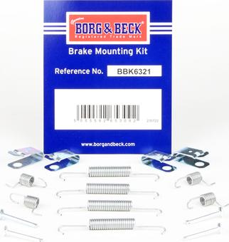 Borg & Beck BBK6321 - Комплектуючі, гальмівна система autocars.com.ua