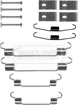 Borg & Beck BBK6325 - Комплектуючі, барабанний гальмівний механізм autocars.com.ua