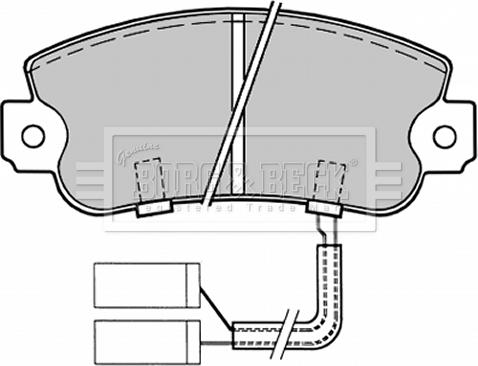 Borg & Beck BBP1023 - Тормозные колодки, дисковые, комплект avtokuzovplus.com.ua