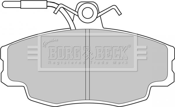 Borg & Beck BBP1062 - Тормозные колодки, дисковые, комплект avtokuzovplus.com.ua