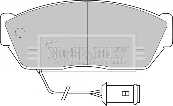 Borg & Beck BBP1102 - Тормозные колодки, дисковые, комплект autodnr.net