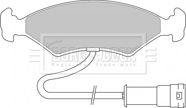 Borg & Beck BBP1104 - Тормозные колодки, дисковые, комплект avtokuzovplus.com.ua