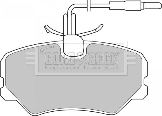 Borg & Beck BBP1105 - Тормозные колодки, дисковые, комплект avtokuzovplus.com.ua