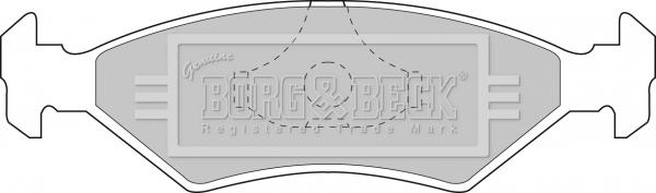 Borg & Beck BBP1118 - Тормозные колодки, дисковые, комплект avtokuzovplus.com.ua
