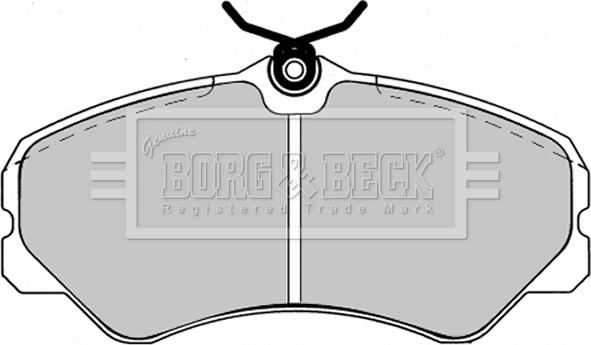Borg & Beck BBP1125 - Тормозные колодки, дисковые, комплект avtokuzovplus.com.ua