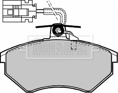 Borg & Beck BBP1127 - Тормозные колодки, дисковые, комплект avtokuzovplus.com.ua