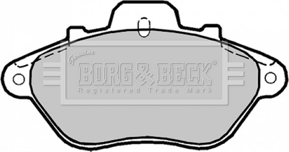 Borg & Beck BBP1165 - Тормозные колодки, дисковые, комплект avtokuzovplus.com.ua