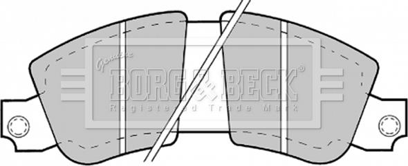 Borg & Beck BBP1183 - Гальмівні колодки, дискові гальма autocars.com.ua