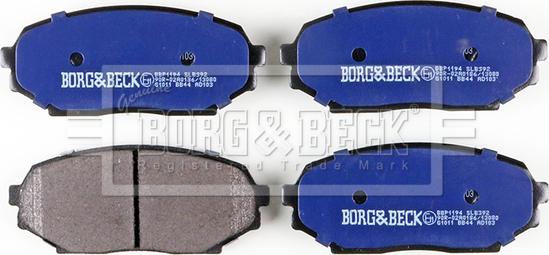 Borg & Beck BBP1194 - Тормозные колодки, дисковые, комплект autodnr.net