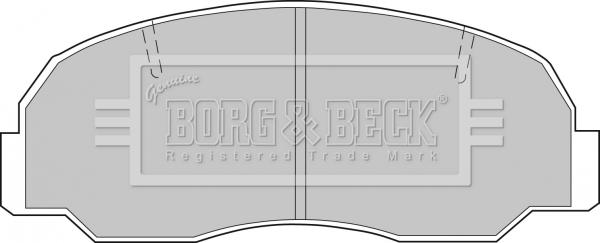 Borg & Beck BBP1206 - Гальмівні колодки, дискові гальма autocars.com.ua
