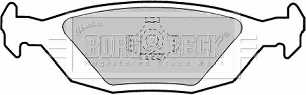 Borg & Beck BBP1252 - Тормозные колодки, дисковые, комплект avtokuzovplus.com.ua