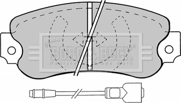 Borg & Beck BBP1258 - Тормозные колодки, дисковые, комплект autodnr.net