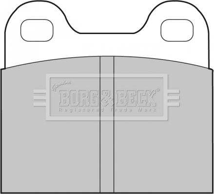 Borg & Beck BBP1260 - Тормозные колодки, дисковые, комплект autodnr.net