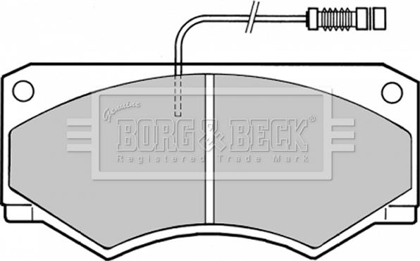 Borg & Beck BBP1335 - Тормозные колодки, дисковые, комплект avtokuzovplus.com.ua