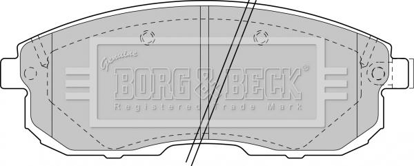 Borg & Beck BBP1383 - Тормозные колодки, дисковые, комплект avtokuzovplus.com.ua