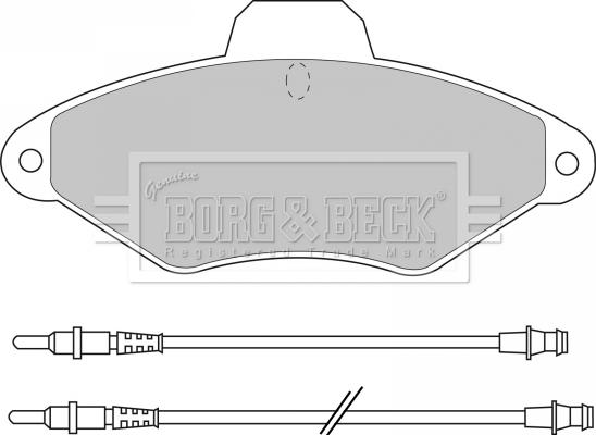 Borg & Beck BBP1400 - Тормозные колодки, дисковые, комплект avtokuzovplus.com.ua