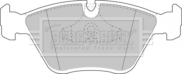 Borg & Beck BBP1407 - Тормозные колодки, дисковые, комплект autodnr.net