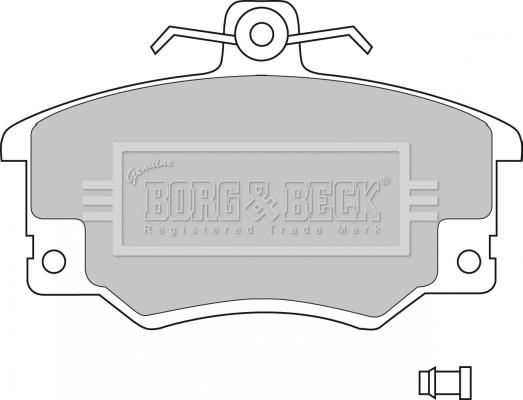 Borg & Beck BBP1410 - Тормозные колодки, дисковые, комплект autodnr.net